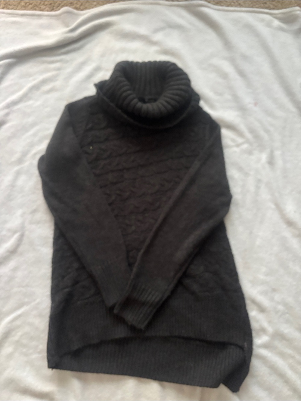 Simply Vera Vera Wang Black Cable Turtleneck Sweater
